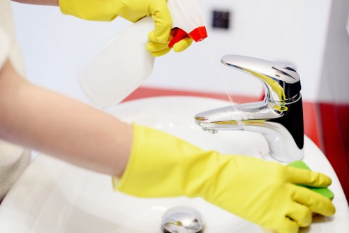 Local cleaning team working in a BR3 residential property