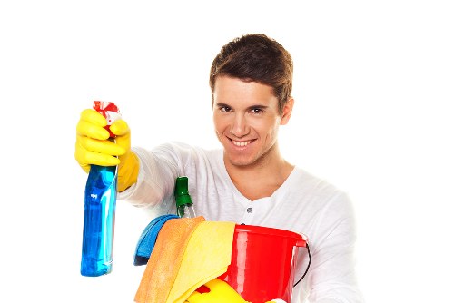 Local cleaning team completing after builders cleaning in a BR3 property